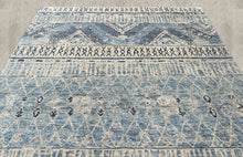 Multi Size Hand Knotted Wool Blue, Gray Tribal Moroccan Rug