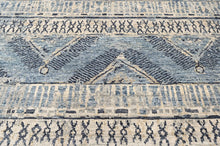 Multi Size Hand Knotted Wool Blue, Gray Tribal Moroccan Rug