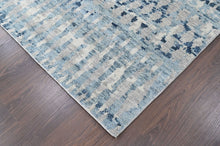 9x12 Gray, Blue, Color Hand Knotted Oushak Wool  Oriental Rug