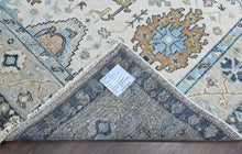 9x12 Beige, Brown, Gray Color Hand Knotted Oushak Wool Transitional Oriental Rug