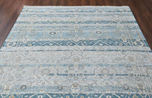 8'6x11'6 Aqua, Gray, Beige Color Hand Knotted Oushak Wool Transitional Oriental Rug