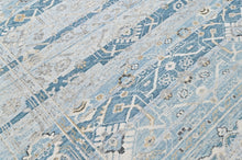 8'6x11'6 Aqua, Gray, Beige Color Hand Knotted Oushak Wool Transitional Oriental Rug