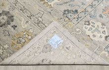 2'7"x8'5" Hand Knotted Wool Mint, Gray Oushak Transitional Rug