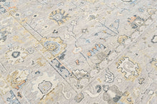 2'7"x8'5" Hand Knotted Wool Mint, Gray Oushak Transitional Rug