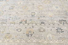 2'7"x8'5" Hand Knotted Wool Mint, Gray Oushak Transitional Rug