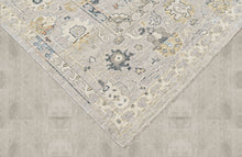 2'7"x8'5" Hand Knotted Wool Mint, Gray Oushak Transitional Rug