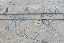 Multi Size Gray Slate Beige Color Hand Knotted Oushak Wool Transitional Oriental Rug