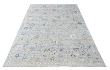 Multi Size Gray Slate Beige Color Hand Knotted Oushak Wool Transitional Oriental Rug
