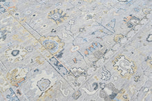 Multi Size Gray Slate Beige Color Hand Knotted Oushak Wool Transitional Oriental Rug
