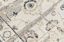 2'7"x8'5" Hand Knotted Wool Mint, Gray Oushak Transitional Rug