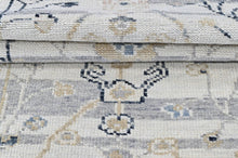 2'7"x8'5" Hand Knotted Wool Mint Oushak Transitional Rug