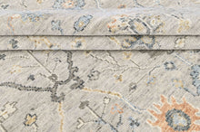 2'7"x8'5" Hand Knotted Wool Mint, Gray Oushak Transitional Rug