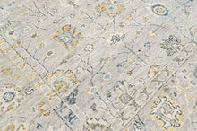 2'7"x8'5" Hand Knotted Wool Mint, Gray Oushak Transitional Rug