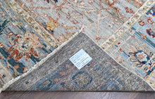 9x12 Slate, Gray, Blue Color Hand Knotted Oushak Wool Transitional Oriental Rug