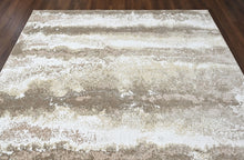 9x12 Ivory, Beige, Brown Color Power Loom Oushak Wool Modern Oriental Rug