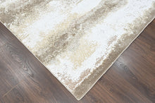 9x12 Ivory, Beige, Brown Color Power Loom Oushak Wool Modern Oriental Rug