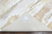 9x12 Ivory, Gray, Light Gold Color Power Loom Oushak Wool Modern Oriental Rug