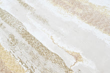 9x12 Ivory, Gray, Light Gold Color Power Loom Oushak Wool Modern Oriental Rug