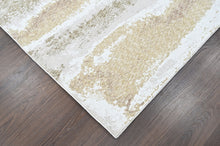 9x12 Ivory, Gray, Light Gold Color Power Loom Oushak Wool Modern Oriental Rug