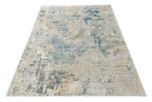 Multi Size Hand Knotted Wool Blue, Gray Tibetan Abstract Rug