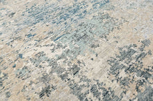 Multi Size Hand Knotted Wool Blue, Gray Tibetan Abstract Rug