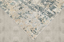 Multi Size Hand Knotted Wool Blue, Gray Tibetan Abstract Rug