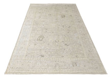 13x19 Hand Knotted Wool Beige, Gray Oushak Transitional Rug