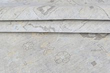 Multi Size Beige Gray Muted Earth Tones Color Hand Knotted Oushak Wool Transitional Oriental Rug