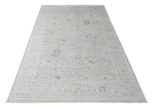 Multi Size Beige Gray Muted Earth Tones Color Hand Knotted Oushak Wool Transitional Oriental Rug