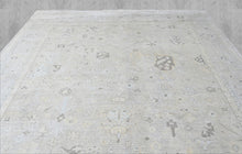 Multi Size Beige Gray Muted Earth Tones Color Hand Knotted Oushak Wool Transitional Oriental Rug