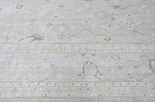 Multi Size Beige Gray Muted Earth Tones Color Hand Knotted Oushak Wool Transitional Oriental Rug