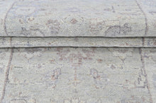 2'6x8 Tone on Tone Gray, , Color Hand Knotted Oushak Wool Transitional Oriental Rug