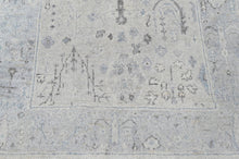 3x5 Gray, Slate, Multi Color Hand Knotted Oushak Wool Transitional Oriental Rug