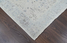 3x5 Gray, Slate, Multi Color Hand Knotted Oushak Wool Transitional Oriental Rug