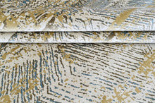9x12 Beige, Gray, Gold Color Power Loom Oushak Wool Modern Oriental Rug