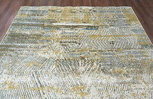 9x12 Beige, Gray, Gold Color Power Loom Oushak Wool Modern Oriental Rug