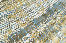 9x12 Beige, Gray, Gold Color Power Loom Oushak Wool Modern Oriental Rug
