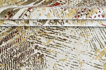 9x12 Beige, Brown, Gold Color Power Loom Oushak Wool Modern Oriental Rug