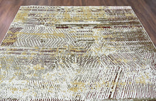 9x12 Beige, Brown, Gold Color Power Loom Oushak Wool Modern Oriental Rug