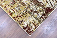 9x12 Beige, Brown, Gold Color Power Loom Oushak Wool Modern Oriental Rug
