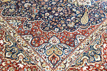 9x12 Navy, Red, Ivory Color Power Loom Oushak Wool Traditional Oriental Rug