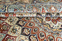 9x12 Red, Blue, Ivory Color Power Loom Oushak Wool Traditional Oriental Rug