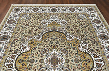 9x12 Light Gold, Ivory, Brown Color Power Loom Oushak Wool Traditional Oriental Rug