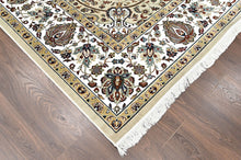 9x12 Light Gold, Ivory, Brown Color Power Loom Oushak Wool Traditional Oriental Rug