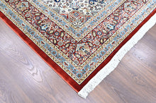 9x12 Red, Ivory, Aqua Color Power Loom Oushak Wool Traditional Oriental Rug