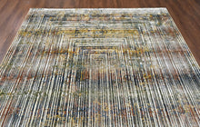 9x12 Gray, Rust, Gold Color Power Loom Oushak Wool Modern Oriental Rug