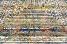 9x12 Gray, Rust, Gold Color Power Loom Oushak Wool Modern Oriental Rug