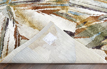 9x12 Ivory, Gray, Gold Color Power Loom Oushak Wool Modern Oriental Rug