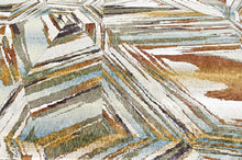 9x12 Ivory, Gray, Gold Color Power Loom Oushak Wool Modern Oriental Rug