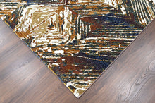 9x12 Ivory, Gold, Blue Color Power Loom Oushak Wool Modern Oriental Rug